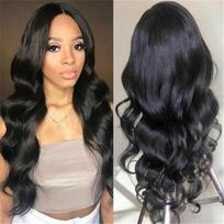Lace Front Wig Long Wavy Synthetic Hairpiece Light Golden Color Natural Look Women 22in gray