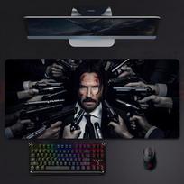 Cool Action Movie Jjohn Wick Mouse Pad Large Gaming Mousepad With Stitched Edges Thickened Desk Mat Pc 800x300x2mm black