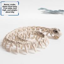 Helovino gyvūnų skeletų dekoracijų rinkinys su žiurkėmis, katėmis, šunimis, paukščiais namui su vaiduokliais Snake beige