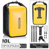 NEWBOLER 10L Large Capacity Bicycle Bag Waterproof Electric Hunting Bike Bag Bike Quick Release Fork Bag Bike Rear Seat Bag yellow