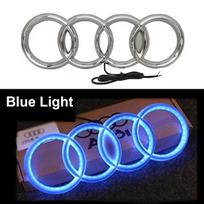 LED Car Dynamic Streamer Badge Light Front Grille Emblem For  Audi Q7 Q8 S3 A1 A2 A3 A4 A5 A6 Q3 Q4 Q5 Q6 S5 S7 A7 Q2 Accessories 285mm