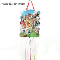 1Pcs 30*40*9cm One Piece Theme Birthday Party Pinata Kids Favor Party Decorations Baby Shower DIY Paperboard Pinatas 5 China Mainland beige