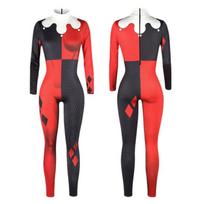 Helovinas Moterų Sexy Skull Jumpsuits Cosplay kostiumas S red