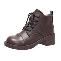 Large size thick heel Martin boots women's autumn and winter new fashion fashion boots women's cotton boots women 42