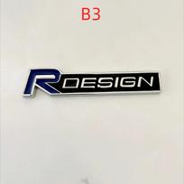 3D Metalo Rdesign R dizaino priekinės grotelės automobilio ženklelio lipduko emblemos lipduko dekoravimas, skirtas XC40 XC60 XC90 V90 S90 S60 V60 V40 C70 B3 black