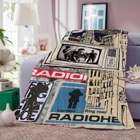 R-Radiohead Grupės Vaivorykštės Antklodė Šilta Ir Minkšta Tinka Miegamajam Svetainei Sofa-lova Biurui Kelionėms Stovyklavimui 30x40in gray