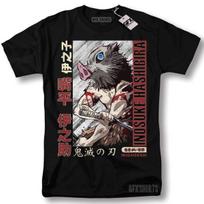 Inosuke Demon Slayer Anime Manga Tanjiro Nezuko Hashira Kimetsu no Yaiba T-Shirt Unisex T-Shirt M gray