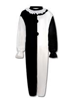 Terrifier 2 Art the Clown Kostiumas: Juoda ir balta vyrų Helovino kostiumas M white