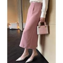 Rongtai Elegant High-Waist Lace Trim Straight Skirt with Back Slit - Women's Fashion 2026 Large