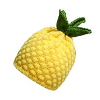 Lovely Knitted Brimless Hat Handmade Crochet Fruit Shape Hat For Female Girl Winter Fashion Headwear Cosplay Costume Hat yellow