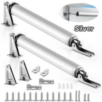 2 Set Heavy Duty Pneumatic Closer,Soft Closing Automatic Door Closer Adjustable Speed Positioning Door Stop,Door Holder Hardware