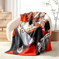 Chainsaw Man blanket Flannel Blanket Soft Cozy Plush Throw for Sofa Bed Lightweight Home Decor 80cmx120cm black