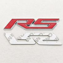 3D Metal RS Logo Sticker Front Grill Emblem Rear Trunk Badge For Chevrolet Onix Blazer lumina Camaro Cruze Monza Car Accessories MZ78