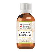 Greenwood Essential Pure Yuzu Essential Oil (Citrus junos) |Non-Sticky | Non-greasy | Lightweight | Men & Women | All Skin Types | Steam Distille white