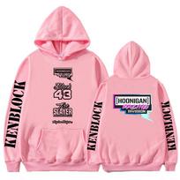 Ken Block 43 Hoodie Graphic Letter Print Hooded Aesthetic Gothic Men Women Sweatshirt Oversized Fleece Tops Fashion Streetwear M rožinė