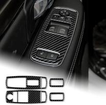 For Dodge Ram 1500 2500 3500 2016 2017 2018 Center Console Gear Shift Panel Cover Carbon Fiber Interior Trim Accessories Black gray