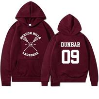 Fall/Winter Teen Wolf Hoodie, Beacon Hills, Stilinski 24, Lahey McCall, New Fashionable Design Pullover Sweatshirt for Men and Women, Fleece Hoodie S black