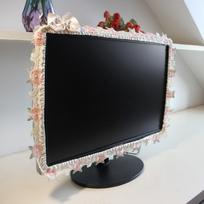 Lace Design Computer Monitor Cover Soft Fabric Computer Frame Protector  Home Decor 17 to 22inch