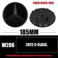 New 3D 185MM 205MM Front Grille Star Logo Emblem Badge Auto Accessories for Mercedes-Benz Amg C/B/E Class W206 W253 W213 GLC GLE