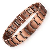 Cross-shaped Full Magnetic Bracelet Red Copper Men Bangle Magnetic Stone Bracelet  Jewelry Gift Style 5 beige