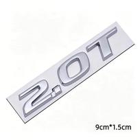 3D Metal SPOERT 2.0T Badge Sticker Side Fender Rear Trunk Emblem Decal High-Quality Automotive Exterior Accessories 2.0T white