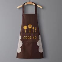 Apron Can Wipe Hands Home Kitchen Nordic Style Korean Version Waterproof Black And White Adult Couple Apron one size ruda