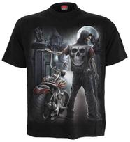 SPIRAL DIRECT NIGHT CHURCH T-Shirt,Tee/Top/ Biker/Grim Reaper/Skull/Skeleton/ S gray