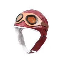 Kids Aviator Costume Accessories Pilot Aviator Hat With Goggles Scarf Gloves For Halloween Career Day Birthday Cosplay Costume 48-52cm brown
