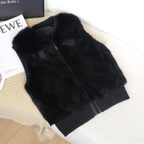 Mao Mao vest real rabbit fur vest fur integrated children boys and girls thickened fur vest vest vest genuine leather adult S juoda