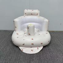 Inflatable Baby Safety Seat & Educational Sofa 50*53*38CM (0.28MM Thick Eco-friendly PVC) white