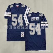 Dallas Cowboys Retro NFL Football Jersey Mens Cotton Embroidered Team Sport Shirt Fan Wear Vintage XXXL gray