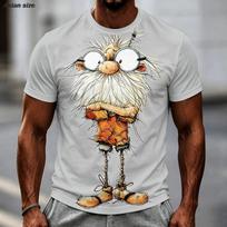 Fashion Men's Old Man T Shirt Short Sleeve T shirt 3D Print Crew Neck Shirt Exaggerated Designer Club Party T-shirts 5XL