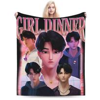 BABY Saja Boys Kpop Demon Hunters Game Plush Blankets Boy Girl Flannel Bedding Throws For Living Room Warm Soft Custom Bedspread 30x40in pink