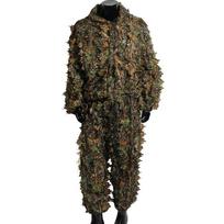 3D Ghillie Suit Tactical Outdoor Camouflage Clothes Leafy Bionic Jungle CS Shooting Suits Combat Clothes Set For Holiday Party black