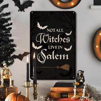 Halloween Decor Witch Kitchen Decor Metal Sign Halloween Decorations  Not All Witches Live In  es Halloween Decor Ret 20x30cm（7.8x11.8inch） black