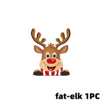 Christmas Car Door Sticker Santa Claus Wall Decal Breakthrough Design for Car Trunks Laptops Christmas Themed Sticker brown