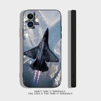 Cool Pilot F-22 Fighter Phone Case For iPhone 17 16,15,14,13,12,11,Pro,XS,Max,XR,Plus,Mini Soft Silicone Black Shockproof iPhone13