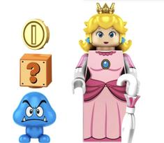 Konstruktoriaus figūrėlė Super Mario Princess Peach iš HeroBricks, 5 cm