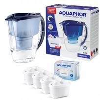 Vandens filtravimo ąsotis Aquaphor Amethyst blue 2.8l, mėlynas, su 4 vnt Maxfor vandens filtrų