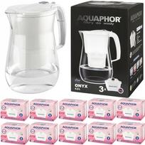 Vandens filtravimo ąsotis Aquaphor Onyx 4.2l, baltas, su 10 vnt Maxfor Mg vandens filtrų