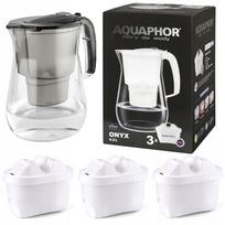 Vandens filtravimo ąsotis Aquaphor Onyx 4.2l + 3 vnt Maxfor vandens filtrų, juodas