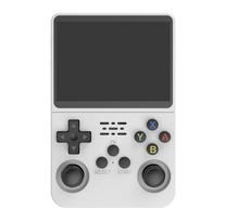 R36S Retro vaizdo delninė žaidimų konsolė, skirta 64G ir 1500 klasikiniams žaidimams, balta