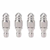 4PCS 5000 PSI Pressure Washer Nozzle Pipe Cleaning Rotary Nozzle  Drain Cleaning 4PCS white