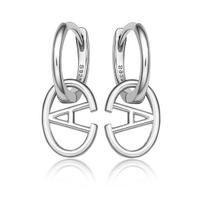 S925 Sterling Silver Light Gold Letter Ear Cuffs – Personalized Temperament Earrings for Women 925 Silver white