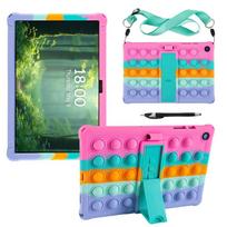Tablet Cover For Samsung Galaxy Tab A11+/a9 Plus 11'' SM-X210/X216/X230 Push Pop Soft Silicon Kids Stand Case Shoulder Strap Tab A9 Plus 11inch