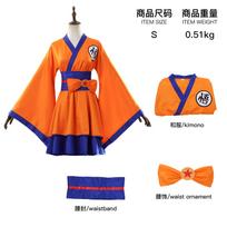 Anime Super herojus Kaukė Goku Cosplay Lolita Kimono Suknelė Apranga Fantazijos Kostiumas Suaugusioms Moterims Helovinas Vaidmenų Žaidimo Kostiumas XS&Other orange