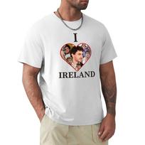 I Love Ireland Paul Mescal Heart Tshirt Basic Solid Color Short Sleeve Tshirt M white