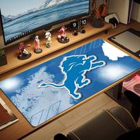 Detroit Lions Color Mouse Pad Large Gaming Table Cushion Non-slip Laptop Tablet Big Mousepad XXL Mat Mini PC Playmat With Lock edge 30cmx60cm(11.8x23.6inch) blue