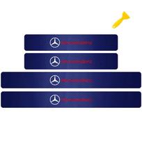 4 vnt. Automobilio durų slenksčio apsauginė nuo įbrėžimų lipdukas Mercedes Benz W203 W206 W212 W167 W166 W247 C E GLA GLC GLE AMG priedams