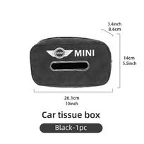 Odinis automobilio sėdynės galinės dalies servetėlių laikymo dėžutės priedas MINI Cooper JCW WORKS R55 R56 F55 F56 R57 R58 R59 R60 R50 black